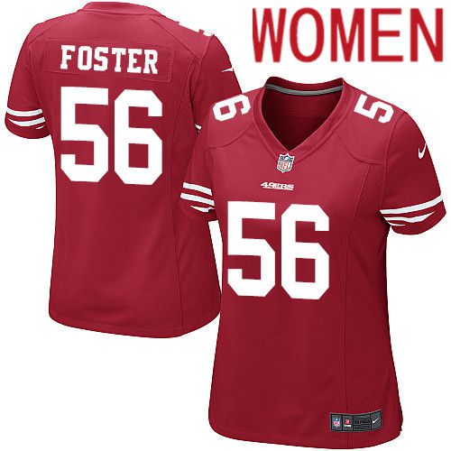 Women San Francisco 49ers 56 Reuben Foster Nike Scarlet Game Player NFL Jersey